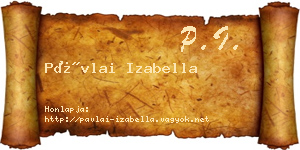 Pávlai Izabella névjegykártya